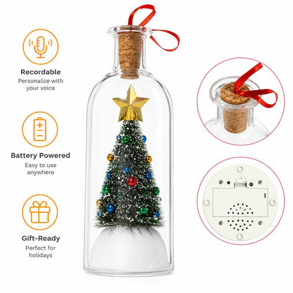 MerryMemo™ Recordable Christmas Message Bottle