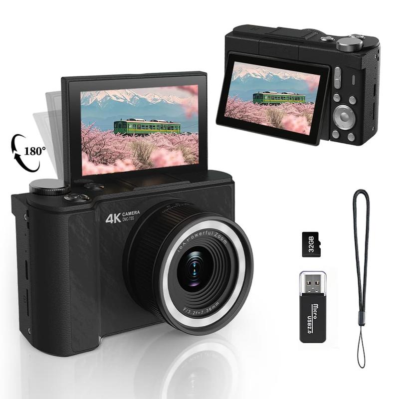 Lensiqo™ 4K Flip-Screen Digital Camera
