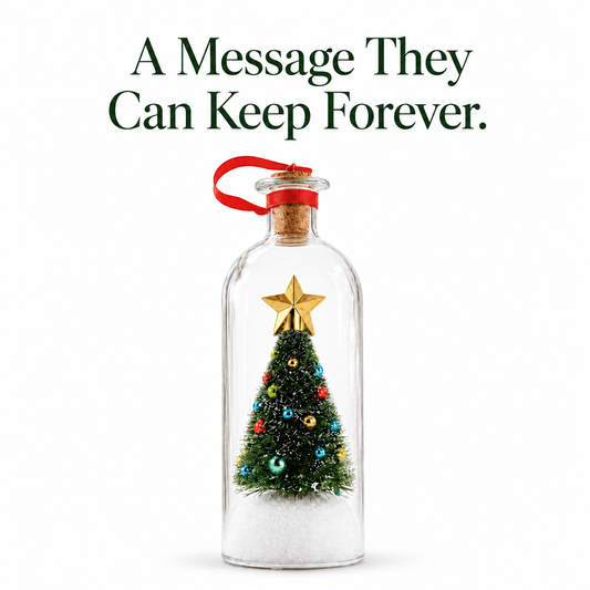MerryMemo™ Recordable Christmas Message Bottle