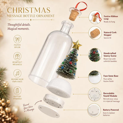 MerryMemo™ Recordable Christmas Message Bottle